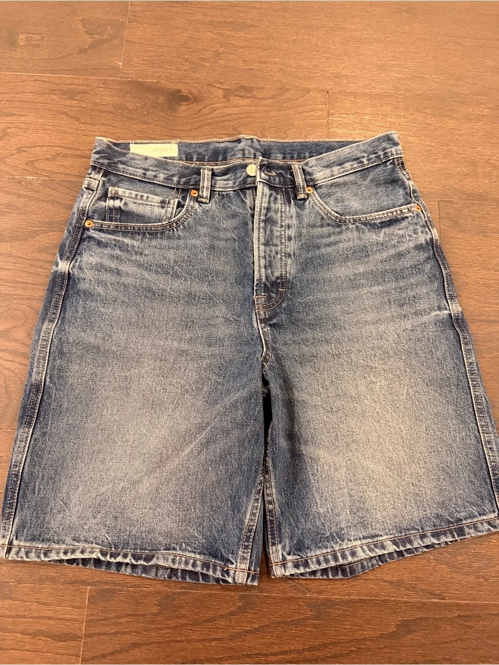 Zara Men's Light Blue Denim Jean Shorts